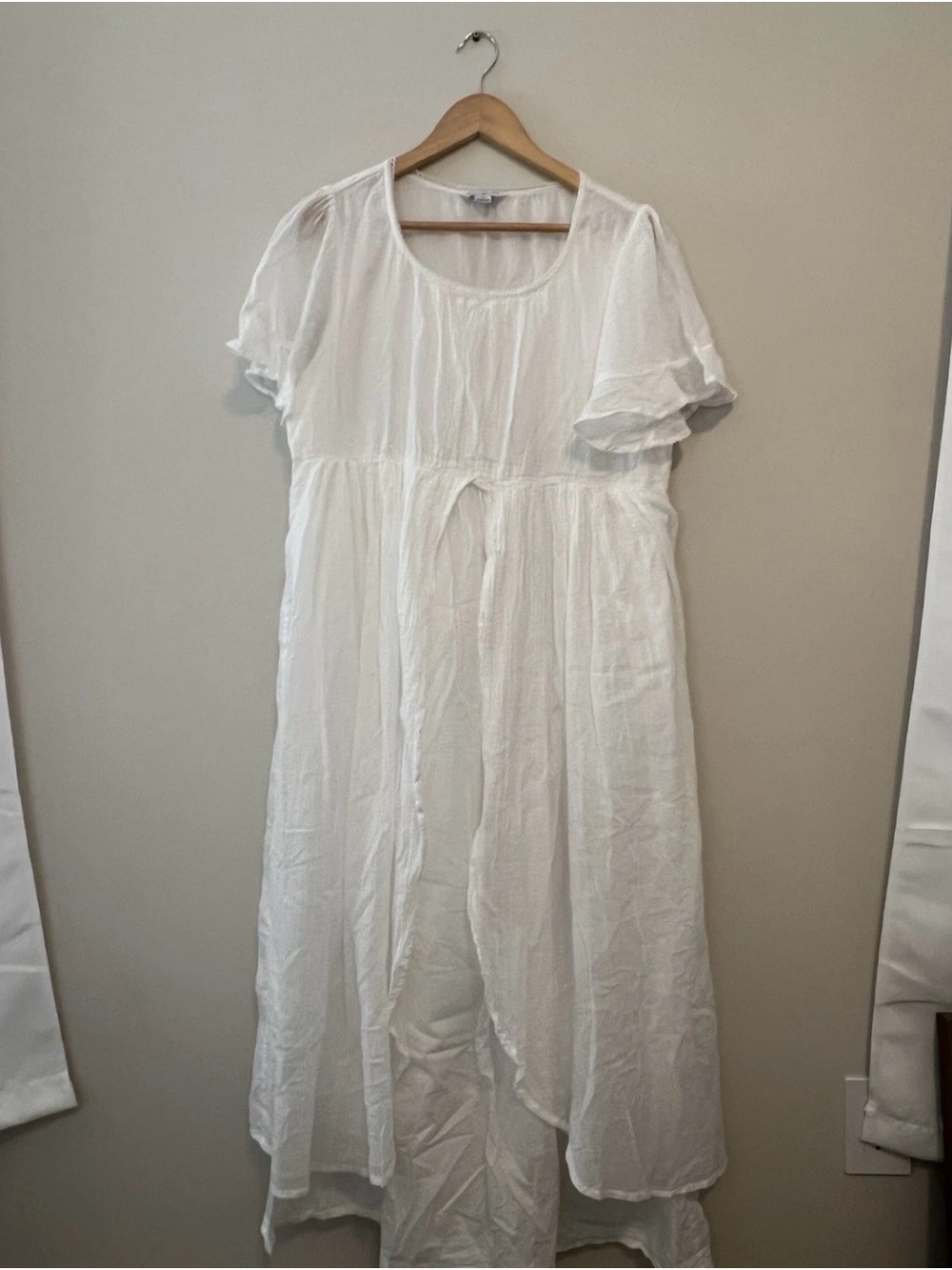 April Cornell White Cotton Maxi Dress